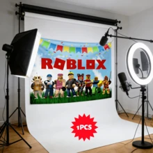 Roblox 1 buah Kain Latar Tema Permainan Robot, Latar Belakang Foto Pesta Ulang Tahun, Dekorasi Dinding Acara Liburan, Perlengkapan Tata Letak Pesta & Penciptaan Suasana – Dekorasi Ruangan, Dekorasi Rumah, Suvenir Pesta, Hadiah Squishy, Halloween, Natal - Latar belakang Roblo 1 buah - View 3