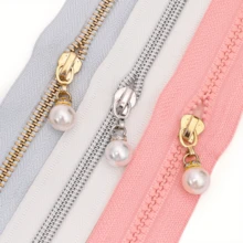 5/10Pcs Faux Pearl Zipper Pulls, Suitable For Bags, Clothing, DIY Decoration, Nylon Lockless Zipper Accessories - Multicolor - View 8