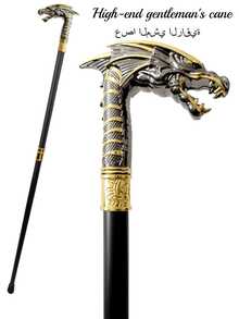1pc Multi-Color Dragon Head Creative Serpentine Dragon Cane, High-End Metal Material Outdoor Walking Stick, Mediterranean Ramadan Ramadan Festival Props, Halloween Cosplay Game Props, British Gentleman's Cane, Suitable For Daily Use, Creative Gift For Men And School Use - Multicolor - View 4