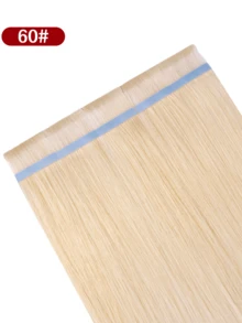 10pcs Invisible Tape-In Hair Extensions, Real Human Hair, Seamless Injection Molded Handmade, Professional Virgin Hair Tape-In Extensions, Ombre Dyed (1#, 2#, 18P613#, 60#) - S60 - View 13