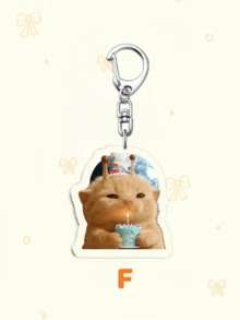 1pc/6pcs Adorable Alien Cat Acrylic Keychain Set, Featuring Matcha Latte Cat, Cappuccino Cat, Cola Cat, Pillow Cat, Mango Cat & Birthday Cake Cat Designs, Cute Kawaii Bag Charm, Perfect Gift For Cat Lovers & Alien Fans, Ideal For Boyfriends, Girlfriends, Family Members, Doctors, Nurses, Valentine's Day Gifts, Cell Phone Decorations, And More. Gifts For Mother, Father, Graduation, And Teacher - Multicolor - View 12