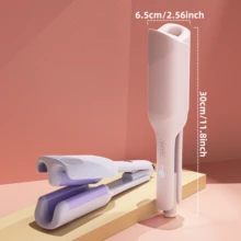 XBJ 32mm Automatic Curling Iron & One-Touch Rotating Curling Wand | Ceramic Barrel With 4 Temp Settings & Fast Heat | Create Salon Waves & Y2K Looks On All Hair Types | 360° Swivel Cord For Travel, Party & Daily Styling | Perfect Christmas Gift For Girlfriend & Wife (Plancha De Pelo For Women) - 美規A型插(110-127V) - 查看 16
