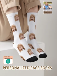 1 Đôi tất in hình mặt theo yêu cầu, tất in ảnh theo yêu cầu, tất in hình tùy chỉnh, tất in hình mặt hài hước cá nhân hóa, tất in hình theo yêu cầu, in bất kỳ khuôn mặt nào lên tất, quà tặng kỷ niệm, quà tặng Valentine, quà tặng sinh nhật, quà tặng đám cưới, quà tặng Ngày của Mẹ, quà tặng Ngày của Cha, quà tặng bạn thân - Nhiều màu - Xem 11