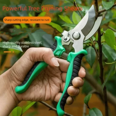1 pieza Tijeras de podar de alta resistencia, afiladas y duraderas, resistentes a la oxidación, especializadas para árboles frutales y recorte de jardín