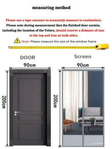Tenda zanzariera per porta d'ingresso estiva, senza foratura, antinsetto e antivento, autoadesiva, facile da installare, chiusura automatica per entrata e uscita, tenda divisoria magnetica grigia - Tenda magnetica per porte - Visualizzare 9