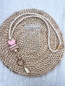 1 chiếc dây đeo kiểu Bohemian có tua rua và hạt gỗ, dây đeo móc khóa thời trang, quà tặng cho phụ nữ. - Nhiều màu - Xem 5