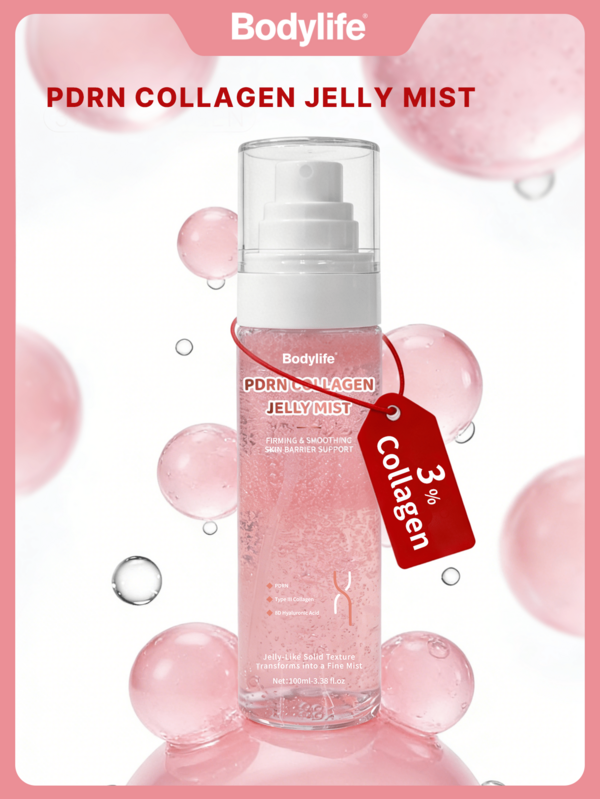 Brume de gelée de collagène PDRN, 100 ml Brume hydratante à l'éclat élastique, soin en profondeur d'hydratation et de fermeté, lisse les fines lignes sèches, texture de gelée légère, laisse la peau rebondie, rayonnante et fraîche