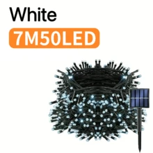 1 unidade de luzes solares de LED para exterior - Disponível com 20/50/100/200 LEDs e comprimentos de 4,8/7/12/22 metros. Estas luzes de fada com classificação IP65 são adequadas para decorar jardins, pátios, Natal, Dia dos Namorados, feriados, escritórios e quartos. - Luzes de corda solares - Ver 11