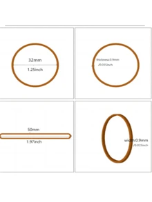 500/1000/2000pcs Natural Kraft Paper Bands, Rubber Bands, Rubber Rings, Diameter 32mm - Round - View 2