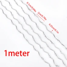 1m Stainless Steel S-Shaped Curved Bar Chain, Dual Hole, Suitable For DIY Handmade Bracelet, Necklace, Jewelry - Chain - View 11