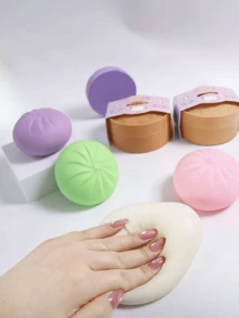 Soft Dumplings/Buns Shaped Desktop Toy, Suitable For Adults, Can Be Squeezed And Deformed, Soft Texture For Office Desk Or Home Decor, Ideal For Birthday Party, Holiday Gift For Family, Friends, Colleagues, Lover, Yourself - Multicolor - View 6