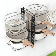 1 Giá để đồ dùng nhà bếp tiết kiệm không gian, có thể điều chỉnh, phù hợp với mặt bàn bếp và tủ bếp. Được thiết kế đặc biệt để đựng chảo rán, nồi hầm, chảo rán, nắp nồi và các dụng cụ nhà bếp khác. Cấu trúc kim loại chắc chắn giúp bạn sắp xếp không gian bếp bừa bộn và tối đa hóa không gian lưu trữ theo chiều dọc. - Nhiều màu - Xem 4