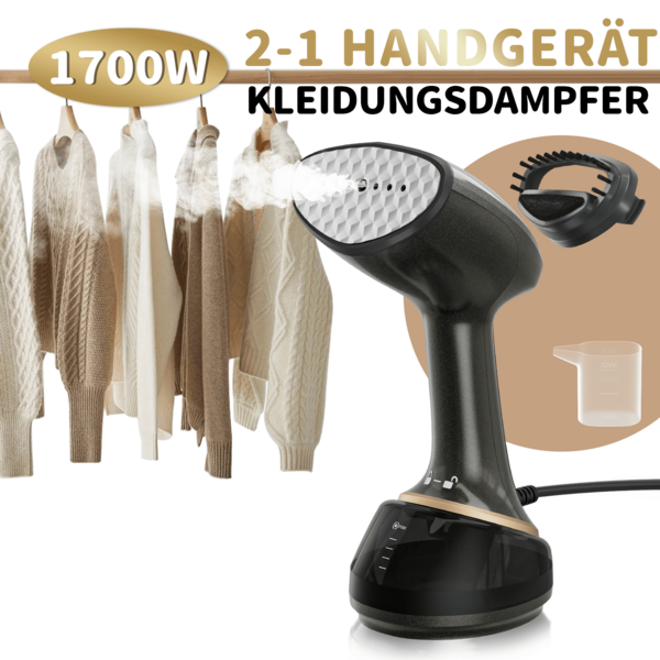 SUPERLEX Multifunktions-Haushaltsdampfbürste | Dampfbügeleisen, 1700W Hochleistung, schnelle Erwärmung, 350ml großer Behälter. 360° Bügeln, LED-Kontrollleuchte, geeignet zum Bügeln von Kragen, Manschetten und anderen kleinen Bereichen, geeignet für Zuhause | Geschäftsreisen | Studentenwohnheim, unverzichtbares Haushaltsgerät, Weihnachts- & Neujahrsgeschenk