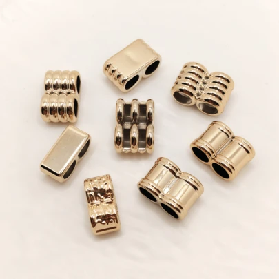 10/20/30pcs Gold Double-Hole Decorative Buttons, Sewing Buttons, Shoe Accessories, Clothing & Footwear Decoration, DIY Craft Supplies