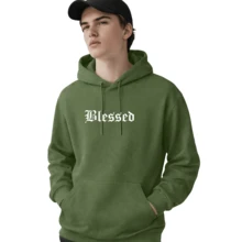Men's Fleece Hoodie, Street Style,  Print, Statue Writing, Streetwear, Long Sleeve Hooded Sweatshirt, Unisex Jacket With Pocket. - 綠色 - 查看 6