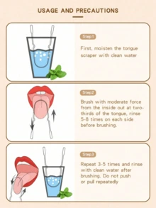 Bộ 1/2/3 dụng cụ cạo lưỡi, chuyên dụng để loại bỏ hơi thở hôi và vết ố trên răng - Dụng cụ làm sạch lưỡi bằng kim loại. - Nhiều màu - Xem 3
