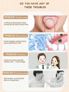 Bộ 1/2/3 dụng cụ cạo lưỡi, chuyên dụng để loại bỏ hơi thở hôi và vết ố trên răng - Dụng cụ làm sạch lưỡi bằng kim loại. - Nhiều màu - Xem 4