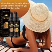 Dark Self Tanning Lotion,Sunless Tanner With Instant Radiance, Hydrates & Smooths Skin,Achieve A Fashionable Summer Tan,Natural-Looking Wheat-Toned,Tan & Golden Brown Glow,Small And Convenient For Travel, Easy To App,Suitable For Skin Types, Summer Beach Essential For Tanning Enthusiastse,Perfect Father'S Day And Mother'S Day Gift - 黑色 - 查看 6