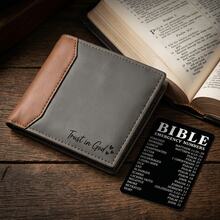 Christian Wallet Set For Men - Jesus Engraved Bifold Wallet & Bible Emergency Numbers Card, Religious Gift - Black - View 11