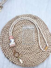 1 chiếc dây đeo kiểu Bohemian có tua rua và hạt gỗ, dây đeo móc khóa thời trang, quà tặng cho phụ nữ. - Nhiều màu - Xem 9