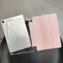 Ốp bảo vệ máy tính bảng thông minh siêu nhẹ cho Redmi Pad 2, mặt lưng acrylic trong suốt cao, chân đế gập chữ Y đa góc, tương thích với Redmi Pad SE 11 inch (2023), MatePad 11.5S (2026)/11.5 (2025), thế hệ thứ 11, A16. - Màu Hồng baby - Xem 3