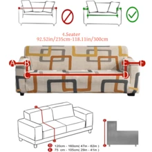 1 tấm bọc ghế sofa phủ kín toàn bộ, chống bụi và chống thú cưng, họa tiết hình học ghép hình, nhiều màu sắc, phù hợp với ghế sofa 1/2/3/4 chỗ ngồi, sử dụng được quanh năm. - Nhiều màu - Xem 17