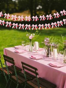 12 pièces Décorations de fête cerise rose, guirlande de nœuds cerise rose, ornements suspendus DIY, pour décoration de chambre rose Saint-Valentin, anniversaire, enterrement de vie de jeune fille, mariage, anniversaire de mariage, fiançailles/demande en mariage, fournitures de fête, décorations de fête romantiques - Multicolore - Voir 5