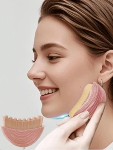 1支淋巴引流按摩刷，适用于面部和身体，符合人体工程学设计，贴合面部和下颌轮廓，有助于减轻肿胀和疲劳。 - 彩色 - 查看 10