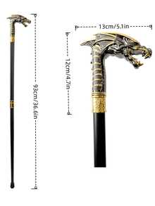 1pc Multi-Color Dragon Head Creative Serpentine Dragon Cane, High-End Metal Material Outdoor Walking Stick, Mediterranean Ramadan Ramadan Festival Props, Halloween Cosplay Game Props, British Gentleman's Cane, Suitable For Daily Use, Creative Gift For Men And School Use - Multicolor - View 13