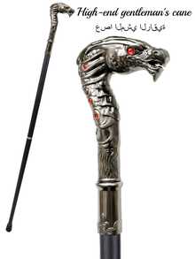 1pc Multi-Color Dragon Head Creative Serpentine Dragon Cane, High-End Metal Material Outdoor Walking Stick, Mediterranean Ramadan Ramadan Festival Props, Halloween Cosplay Game Props, British Gentleman's Cane, Suitable For Daily Use, Creative Gift For Men And School Use - Multicolor - View 6