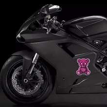 1张全息卡通熊霓虹乙烯基贴纸 | 不对称形状，自粘式，适用于笔记本电脑和水瓶，防水耐用，防刮擦。 - A - 查看 5