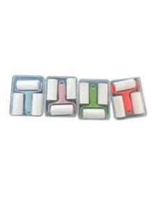 1 Set Portátil Mini Rodillo Quitapelusas - 1 Mango del Rodillo + 3 Rodillos de Repuesto, Adhesivo Fuerte para Eliminar Pelo de Mascotas, Fácil de Usar, Mango Reutilizable, Sin Necesidad de Energía para Mascotas/Ropa/Alfombras/Asientos de Coche, Esencial para Dueños de Mascotas y Viajes - Multicolor - Ver 12