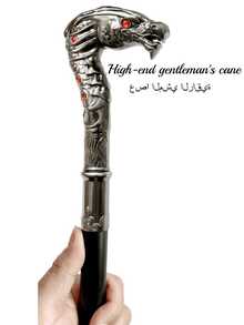 1pc Multi-Color Dragon Head Creative Serpentine Dragon Cane, High-End Metal Material Outdoor Walking Stick, Mediterranean Ramadan Ramadan Festival Props, Halloween Cosplay Game Props, British Gentleman's Cane, Suitable For Daily Use, Creative Gift For Men And School Use - Multicolor - View 9