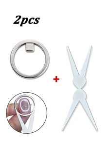 1/2pcs Round Magnet & Double-Ended French Manicure Tool Set, Cat Eye Nail Gel Accessories, One-Step Cat Eye Magnet, No Mess No Waste, Professional Manicure Set For Salon And DIY - Multicolor - View 10