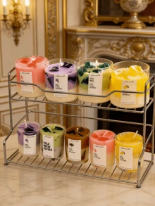 1 Set Colorful Fruit Iced Coffee Scented Candles - Variety Of Scents: Lemon Iced Coffee, Strawberry Iced Coffee, Lavender Iced Coffee. Aromatherapy Decorative Items With Fresh And Comfortable Fragrance, Suitable For Summer, Mother's Day, Father's Day, Wedding Season, Music Festivals, Home Decor, Bedroom Ambiance, Yoga & Meditation, Photography Props - Multi-fragrance - View 8