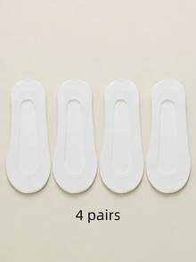 2/4/5 đôi tất thuyền siêu mỏng thoáng khí dành cho nữ, mềm mại, thấm hút mồ hôi, chống trượt, có lớp silicon vô hình, thoải mái, mềm mại, thích hợp cho mùa xuân/hè. - Nhiều màu - Xem 14
