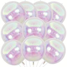10pcs Vivid 4D Metallic Balloons, 10 Inch Round, Self-Sealing, Ideal For Weddings, Birthdays, Anniversaries And Outdoor Parties, Party Decorations | Vibrant Balloon Decor | Self-Sealing Balloons, Balloon Decorations - View 4