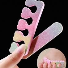 50个一次性指分离器，美甲工具，薄木片，迷你指甲锉 - 多色 - 查看 1