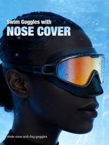 1pc Swimming Goggles For Teens And Adults, With Nose Clip, Anti-Fog Anti-UV Waterproof, Suitable For Men And Women - Multicolor - View 5