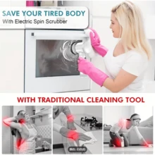 SOKANY 五合一多功能无线电动清洁刷 - USB充电，手持式，适用于厨房和浴室表面，浴室清洁工具 - 手持式短柄 - 查看 3
