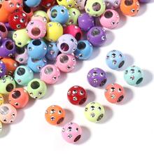 5/10/15Pcs8mmCandy Color Mixed Round Spacer Beads Shiny Imitation Crystal Acrylic Beads Jewelry Making Materials DIY Craft Beads - Multicolor - View 5