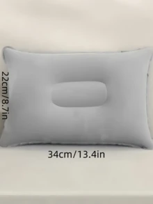 1pc Inflatable Outdoor Pillow, Travel Inflatable Pillow, Foldable Outdoor Travel Pillow Insert, Portable Lumbar Back Support Cushion Suitable For Car And Airplane. Applicable For Outdoor Camping, Picnic And Gathering, Takes Up Little Space And Easy To Carry. - Satu ukuran cocok untuk semua. - View 5
