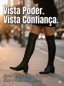 OVER THE KNEE STRETCH BOOT - 黑色 - 查看 7
