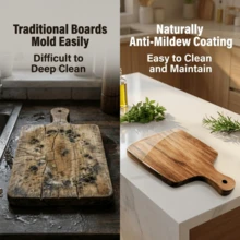 1pc Wooden Cutting Board, Extra Thick & Durable Kitchen Chopping Board, Cheese Board, Charcuterie Board, Wooden Platter For Vegetables, Fruits, Steak, Bread, Meat, Hanging Design With Handle, Kitchen Decor, Pizza Tray, Decorative Tray, Coffee Tray Mat, Apartment & Dorm Essential, Home Cooking, Kitchen Gadget, Restaurant Use, Kitchen Accessory - View 7