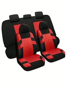 Universal Car Seat Covers - 4pcs Or 9pcs Set - Made Of High-Quality Polyester Fabric With Textured Pattern, Anti-Slip, Machine Washable, Fit For Sedan, SUV, 5-Seat Cars, Stain-Resistant And Durable, Multi-Color Options, All-Season Car Interior Protection Accessories - Type a - View 19