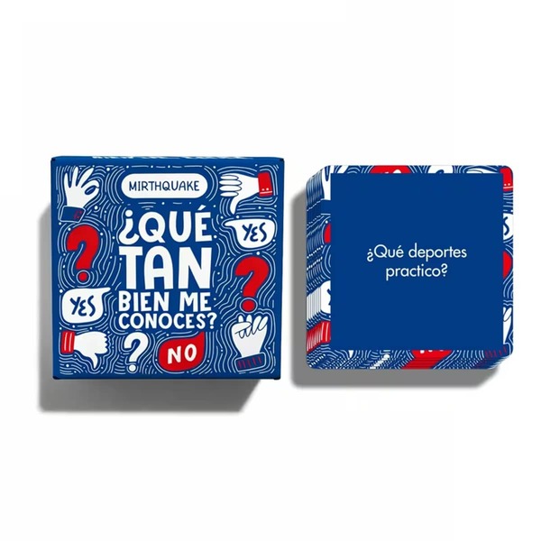 50 Cards Spanish Party Game "Do You Know Me?" - Fun Family Board Game Suitable For Couples, Friends And Game Nights - Travel Game