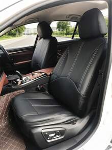 Universal PU Leather Car Seat Covers - Full Coverage, Breathable & Waterproof, Elastic Sides, 4pcs Set (2 Seats) Or 9pcs Set (5 Seats) Full Set, Airbag Compatible, Water-Resistant & Easy To Clean, Seat Protector Fits Most Cars, SUVs, MPVs, Interior Protection - Type a - View 3