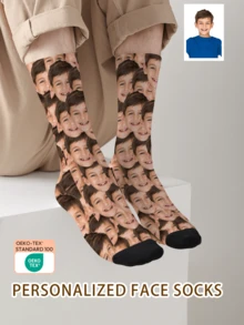 1 Đôi tất in hình mặt theo yêu cầu, tất in ảnh theo yêu cầu, tất in hình tùy chỉnh, tất in hình mặt hài hước cá nhân hóa, tất in hình theo yêu cầu, in bất kỳ khuôn mặt nào lên tất, quà tặng kỷ niệm, quà tặng Valentine, quà tặng sinh nhật, quà tặng đám cưới, quà tặng Ngày của Mẹ, quà tặng Ngày của Cha, quà tặng bạn thân - Nhiều màu - Xem 2