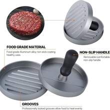 Hamburger Patty Press, Aluminum Alloy Non-Stick Coated Handle, Kitchen Utensil, Used For Pressing And Filling Patty Molds - Multicolor - View 5