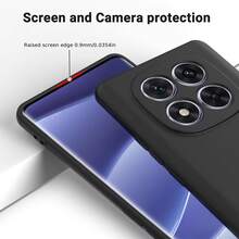 Black Phone Case Suitable For Redmi Note Series, Features Lens Protection, Shock-Proof, Scratch-Resistant To Avoid Daily Bumps And Protect Phone Back Cover And Frame. Made Of TPU Material, Thin, Soft, And Matte Texture. - Black - View 3